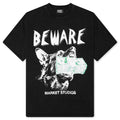 Beware My Income T-Shirt - Washed Black
