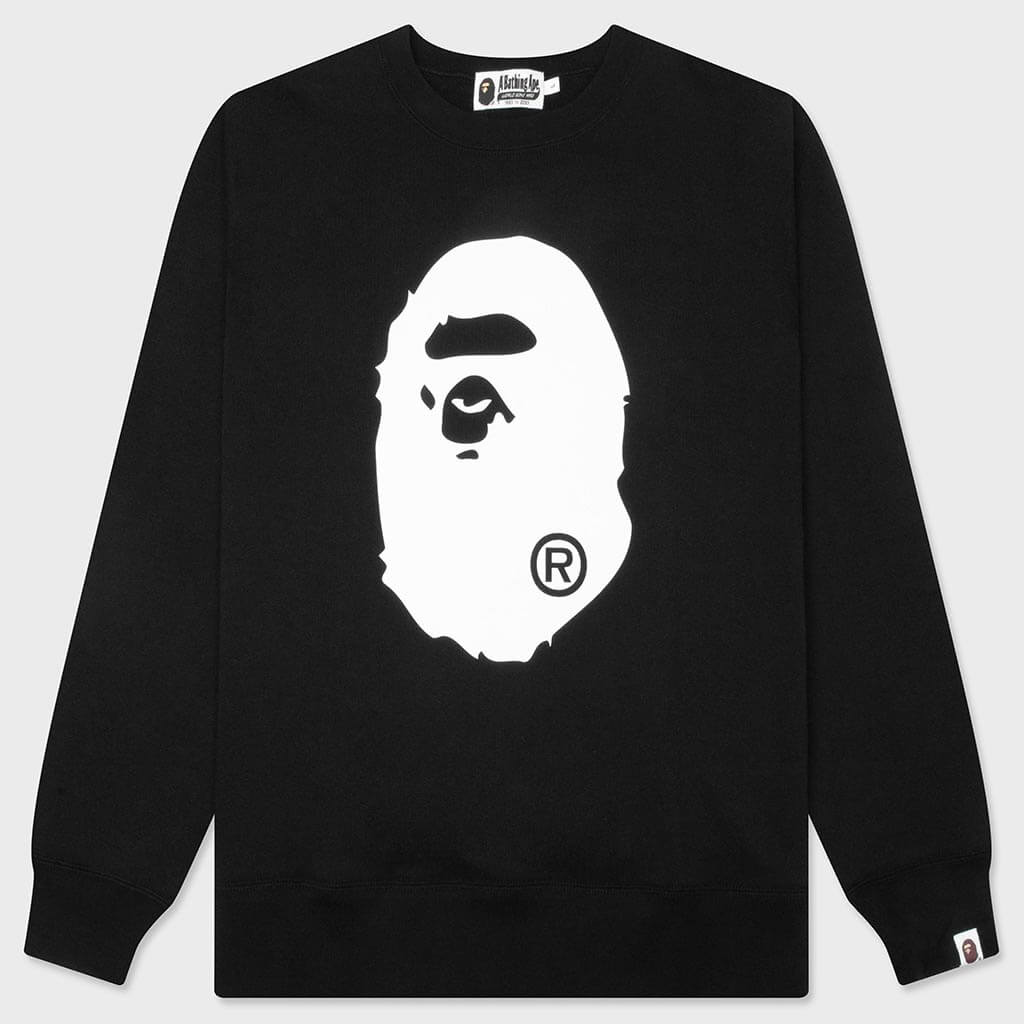 Big Ape Head Crewneck Sweatshirt - Black