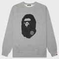 Big Ape Head Crewneck Sweatshirt - Gray