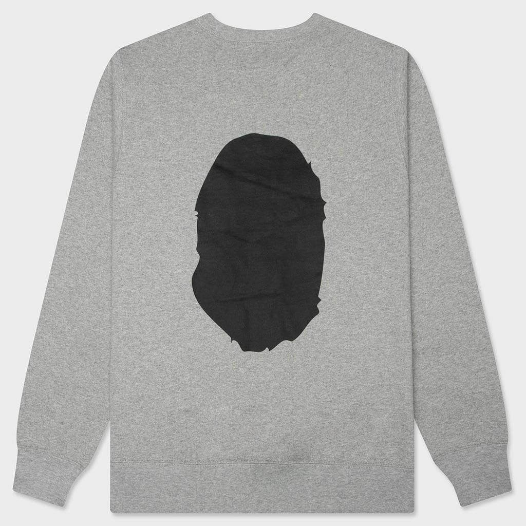Big Ape Head Crewneck Sweatshirt - Gray