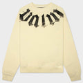 Big Neck Logo Loose Crew - Light Yellow/Black