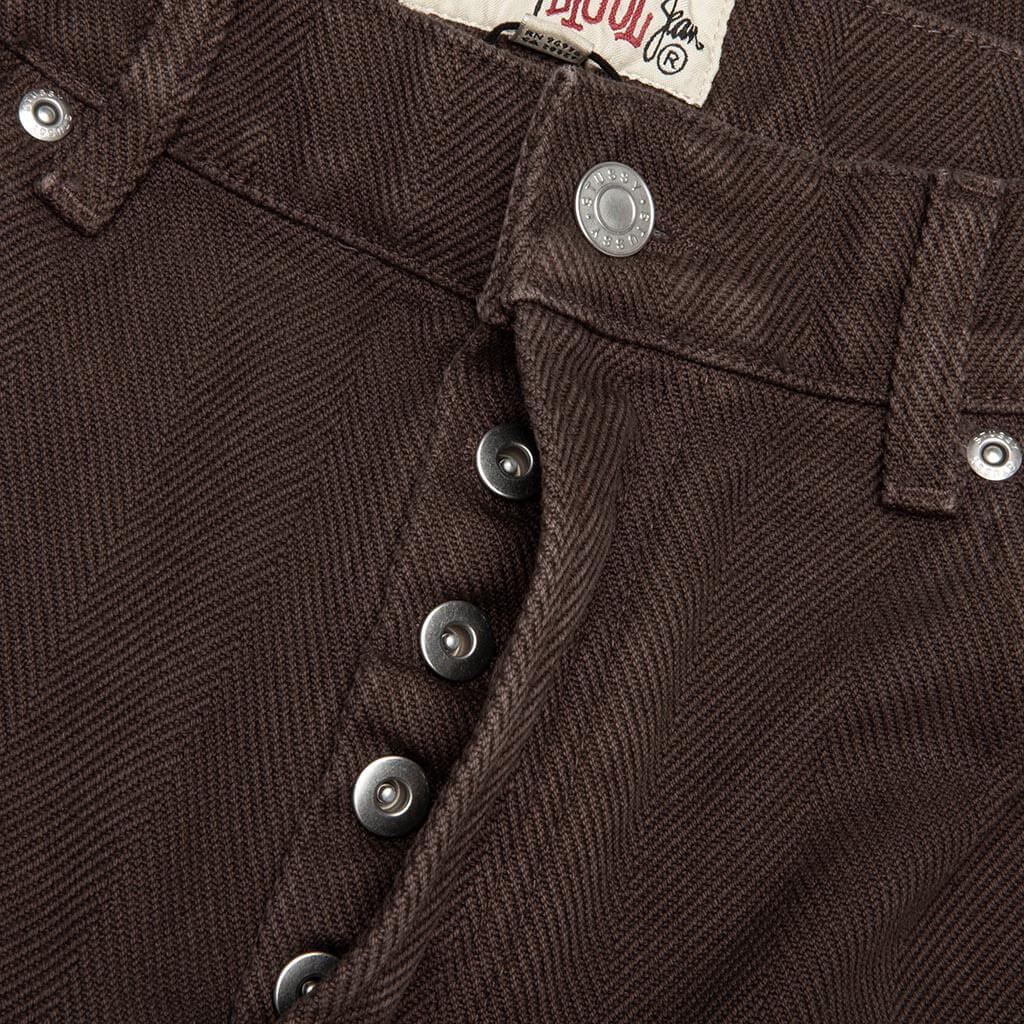 Big Ol' Denim Jean - Brown Chevron