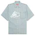 Blue Dog S/S Cropped Fit Woven Shirt - Blueberry Haze
