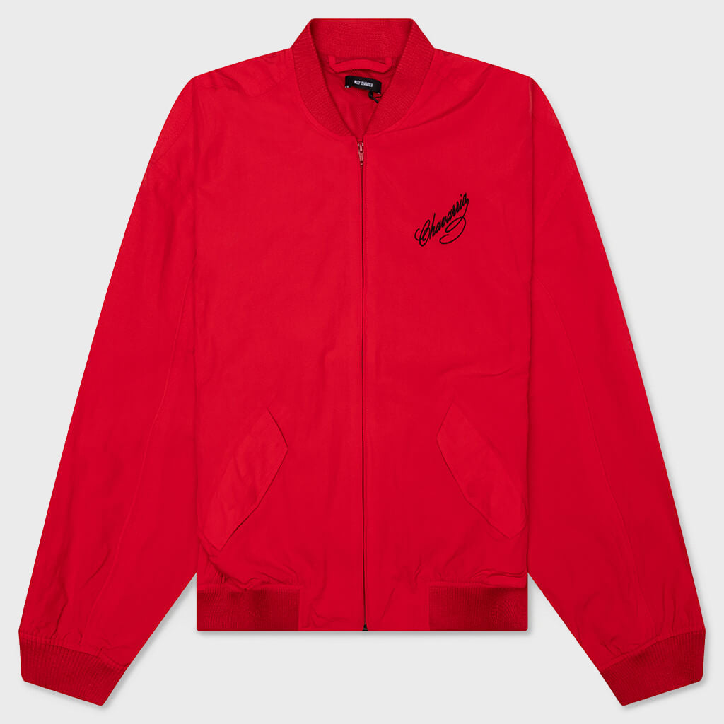 Bomber Track Jacket - Red