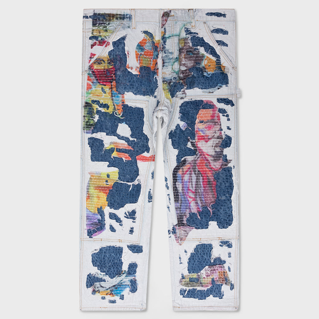 Boro Stitched Double Knee Pant - Multi