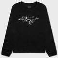 Tarot Print Boxy Fit Long Sleeve T-Shirt - Black