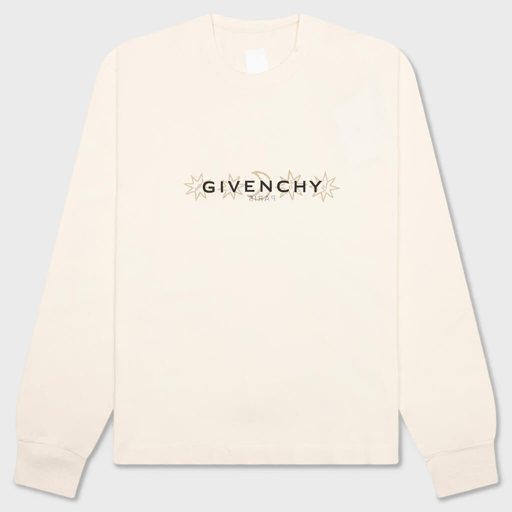 Boxy Fit Tarot Long Sleeve T-Shirt - Ivory