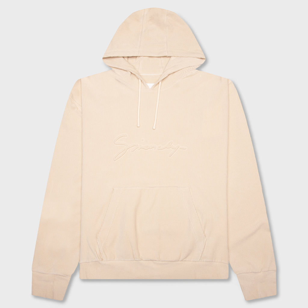 Boxy Fit Velvet Sweatshirt With Pocket Base - Clay