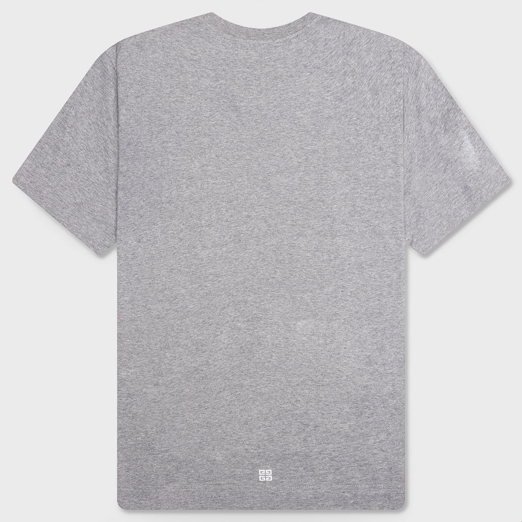 GVCY Floral Printed Crewneck T-Shirt - Light Grey Melange
