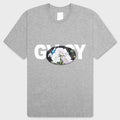 GVCY Floral Printed Crewneck T-Shirt - Light Grey Melange