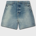 Boxy Traxedo Denim Short - Isla Indigo