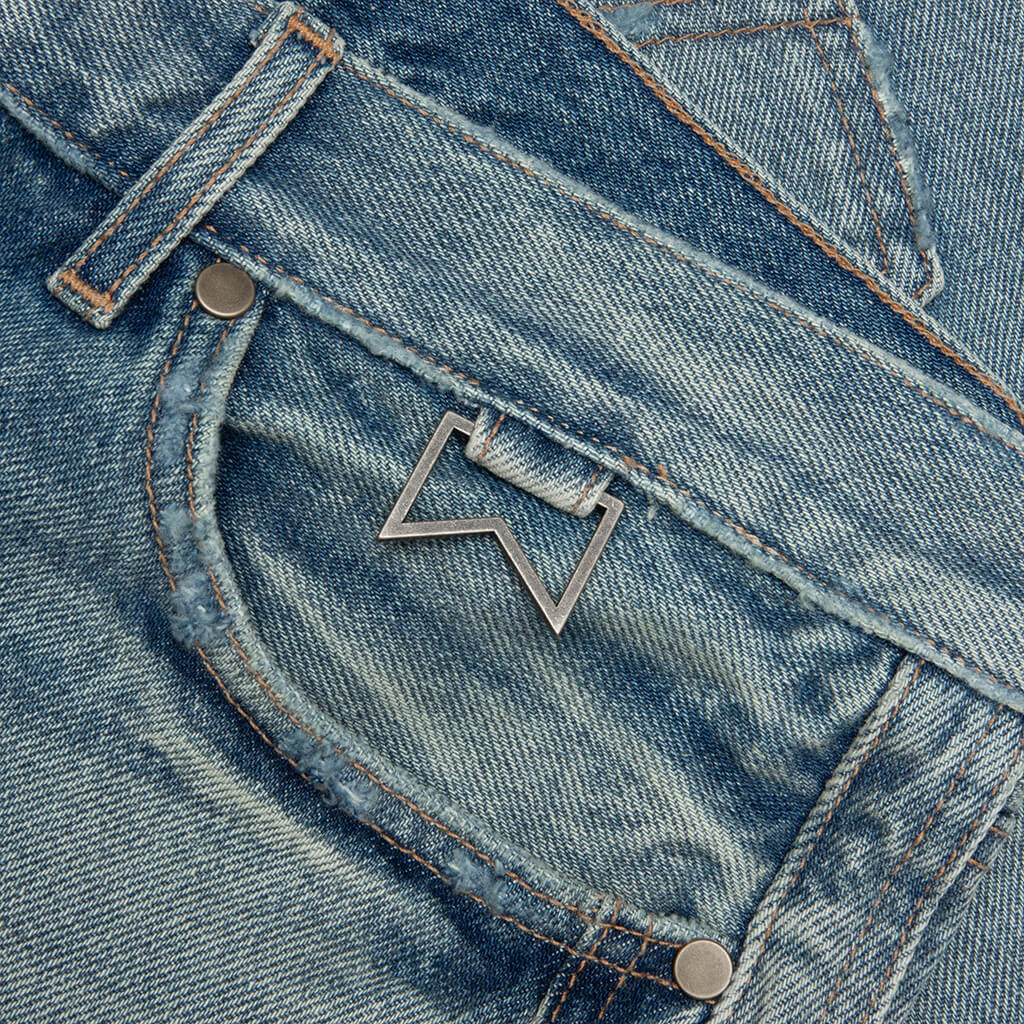 Boxy Traxedo Denim Short - Isla Indigo