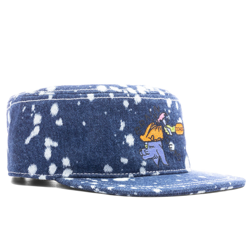 Embroidered Painters Cap - Bleached Denim