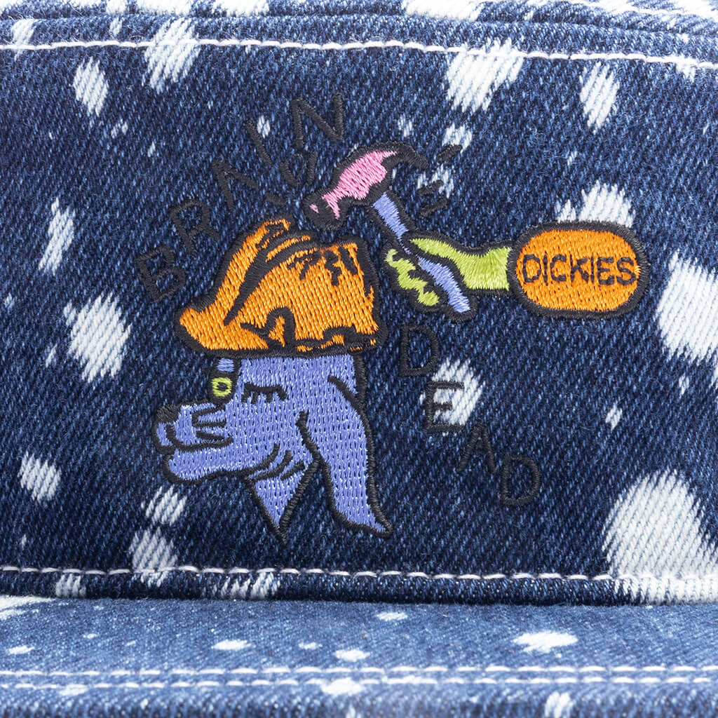 Embroidered Painters Cap - Bleached Denim