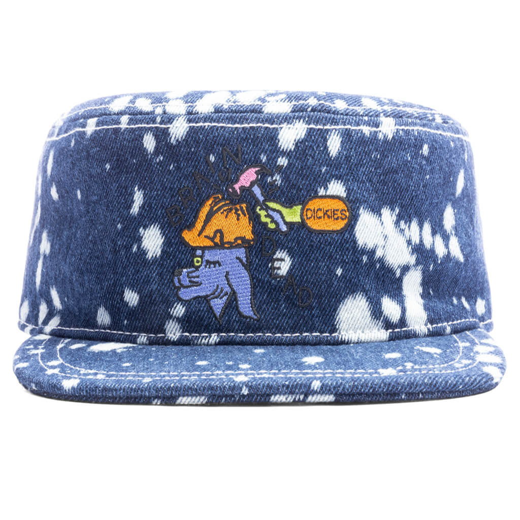 Embroidered Painters Cap - Bleached Denim
