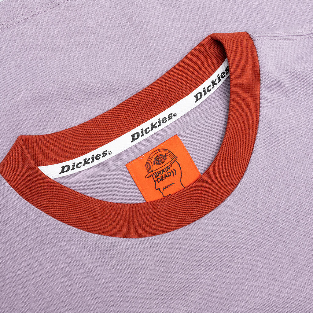 Hard Hat Embroidered Ringer T-Shirt - Purple Ash
