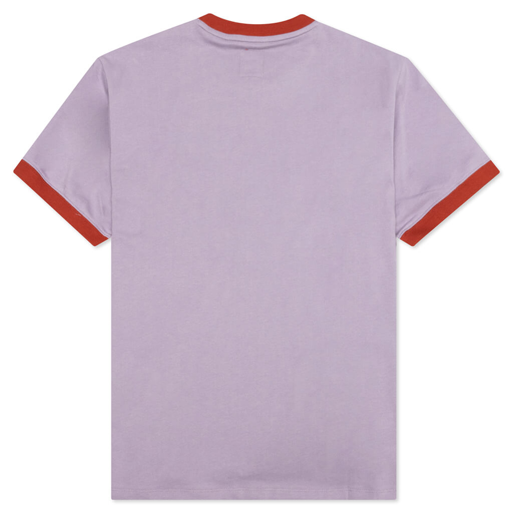 Hard Hat Embroidered Ringer T-Shirt - Purple Ash