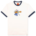 Hard Hat Embroidered Ringer T-Shirt - Whisper White