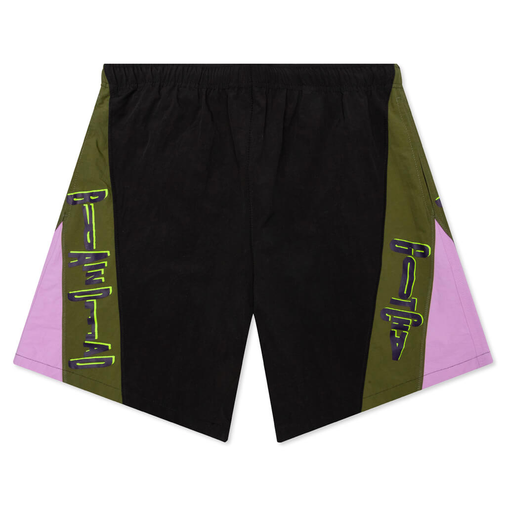 Contrast Paneled Trunk - Black