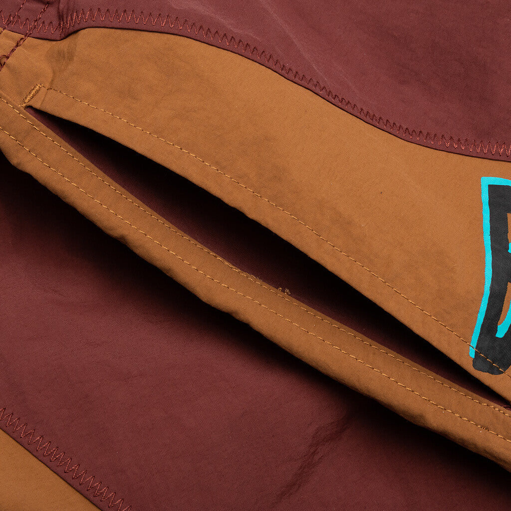 Contrast Paneled Trunk - Brown