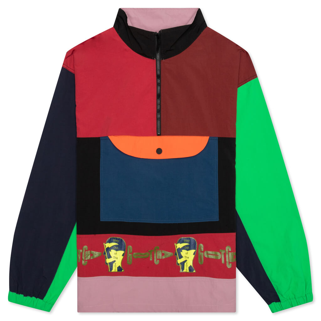 Nylon Half Zip Pullover - Multi