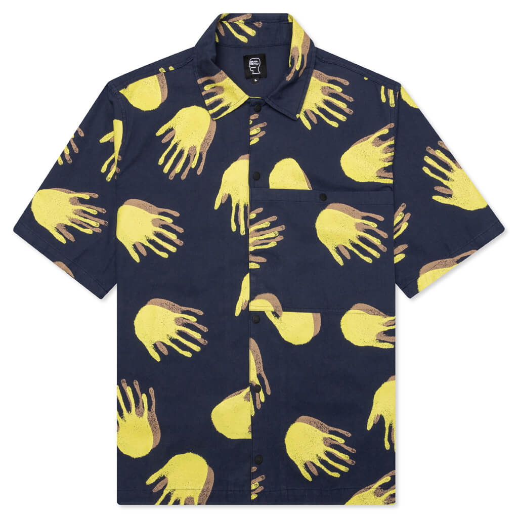 Poplin Snap Front Pocket Shirt - Blue