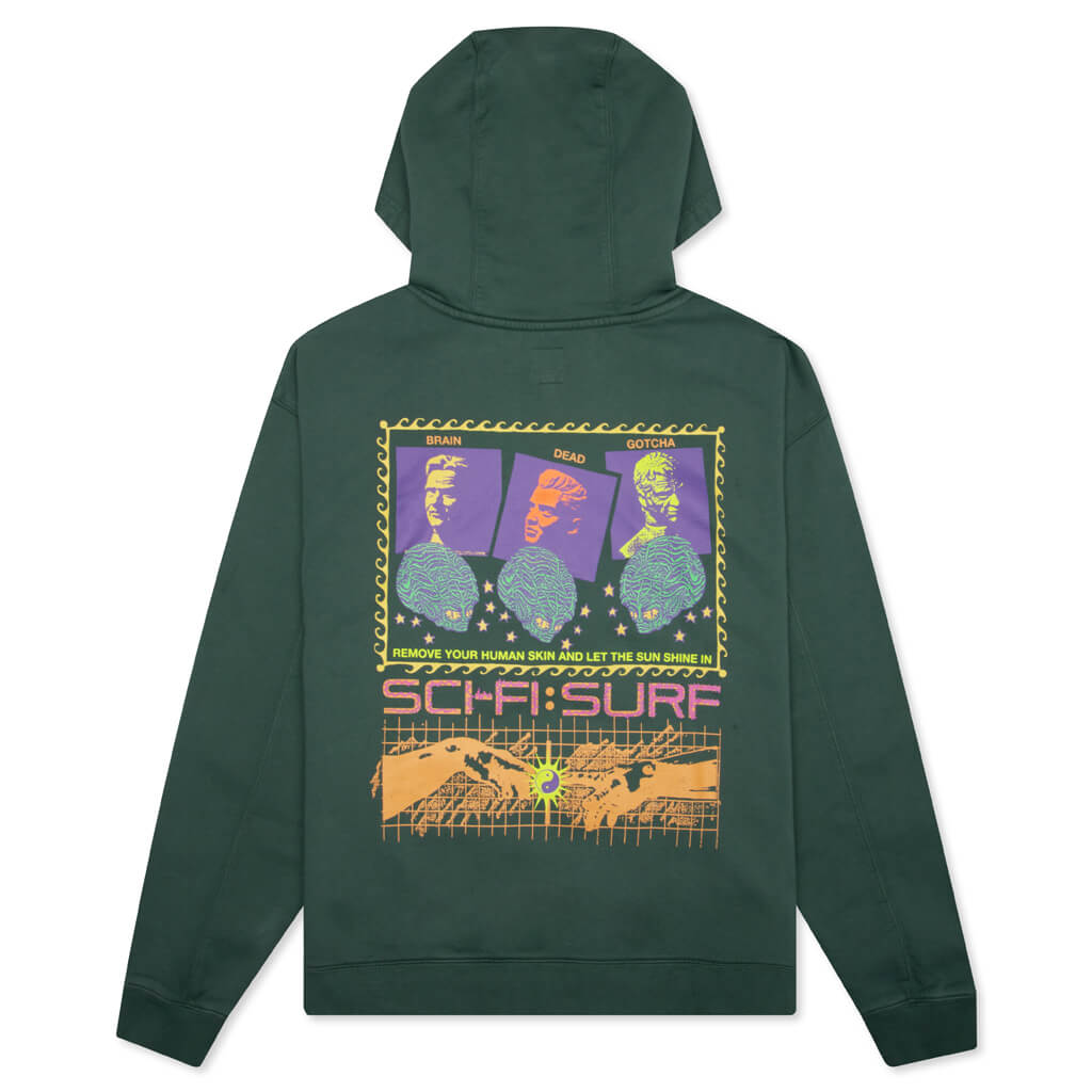 Sci-Fi Surf L/S Hooded Sweatshirt - Green