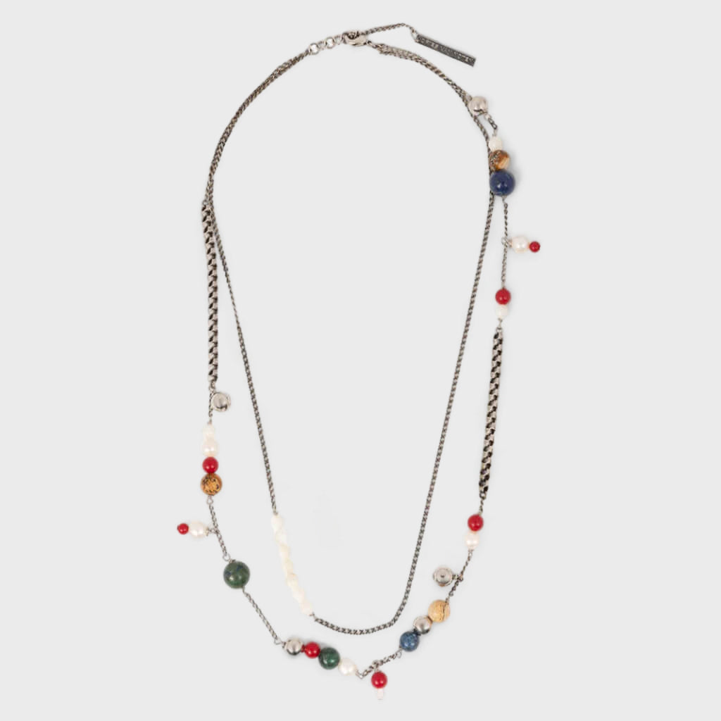 Brass & Freshwater Pearl M261-808 Necklace - Multi