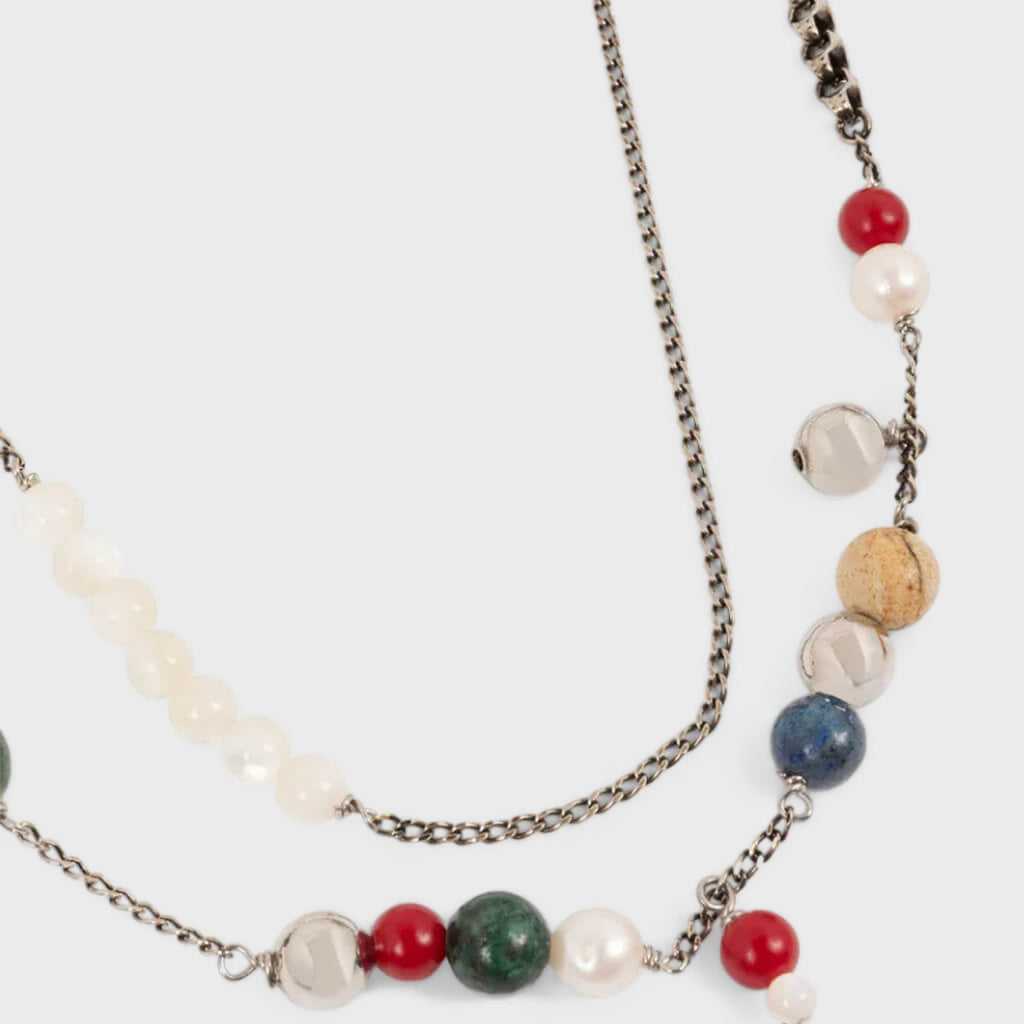 Brass & Freshwater Pearl M261-808 Necklace - Multi