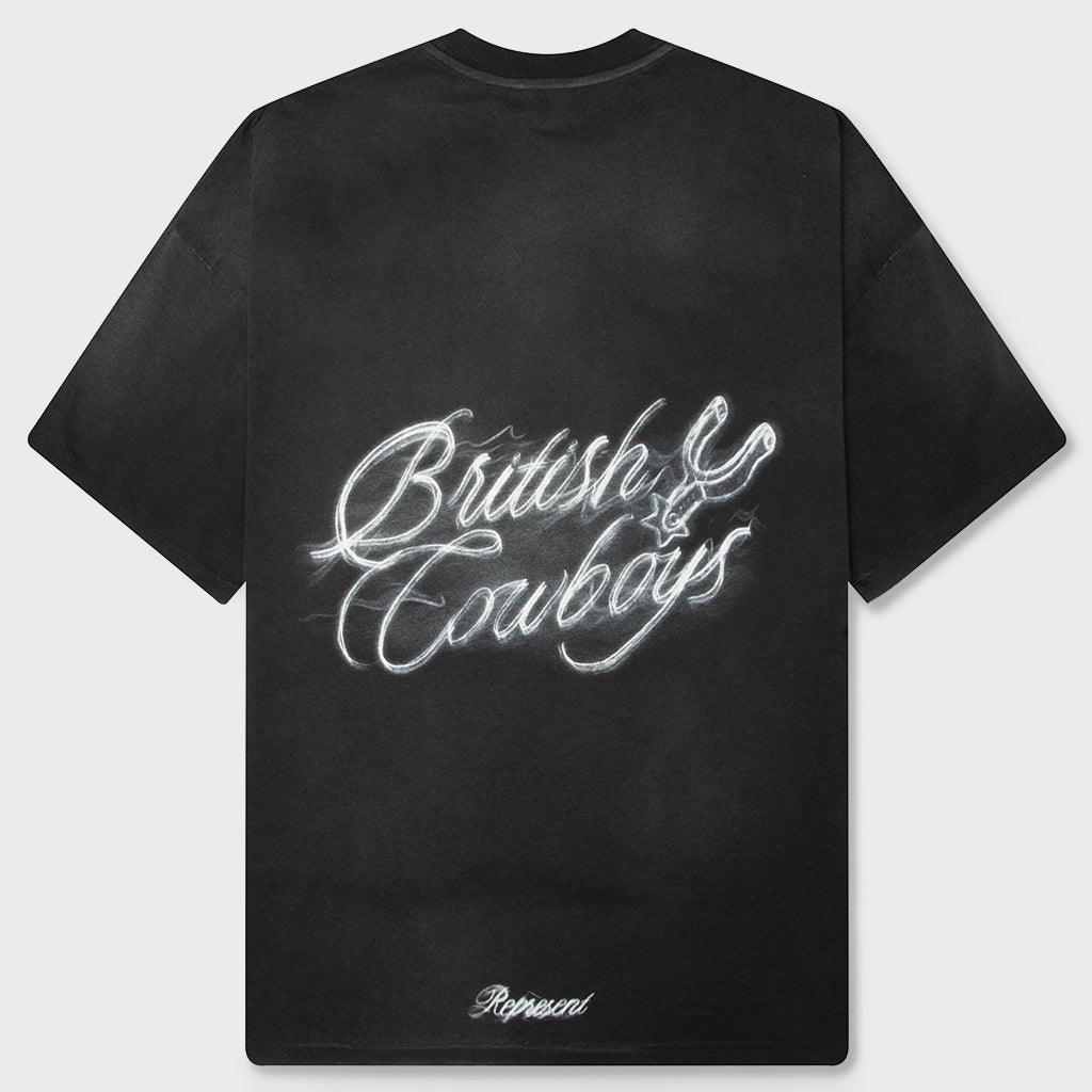 British Cowboys T-Shirt - Stained Black