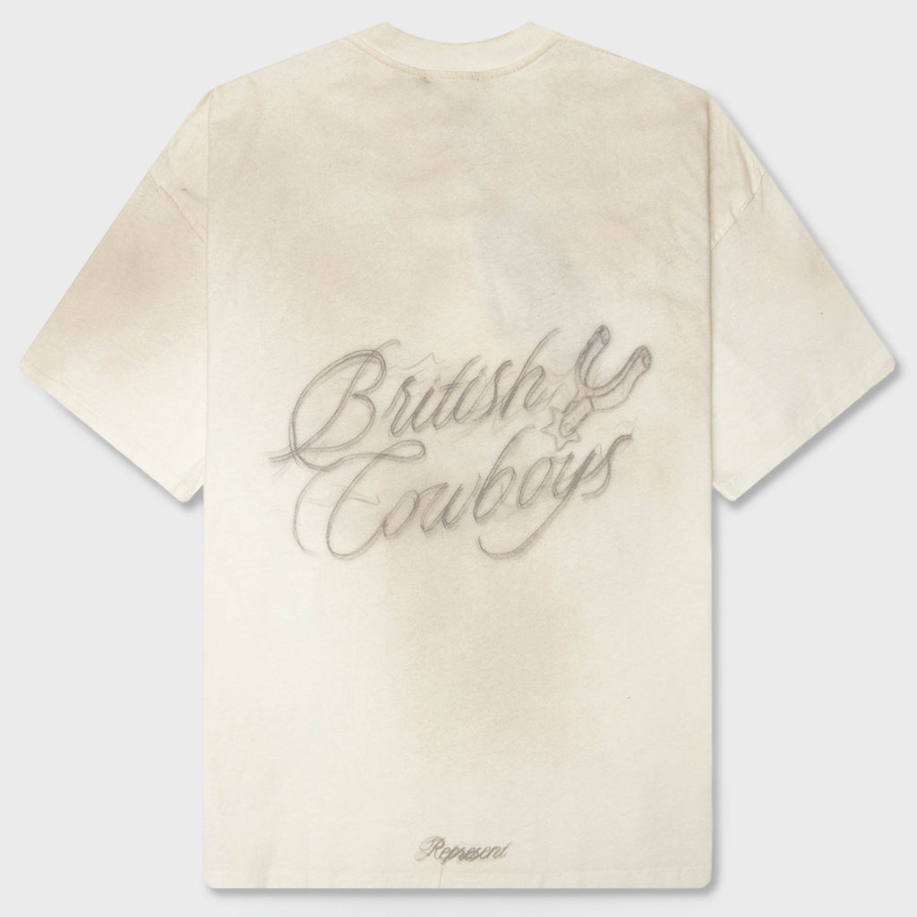 British Cowboys T-Shirt - Washed Ecru