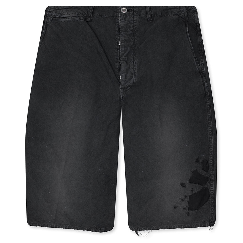 Broader Chino Crash Shorts - Black