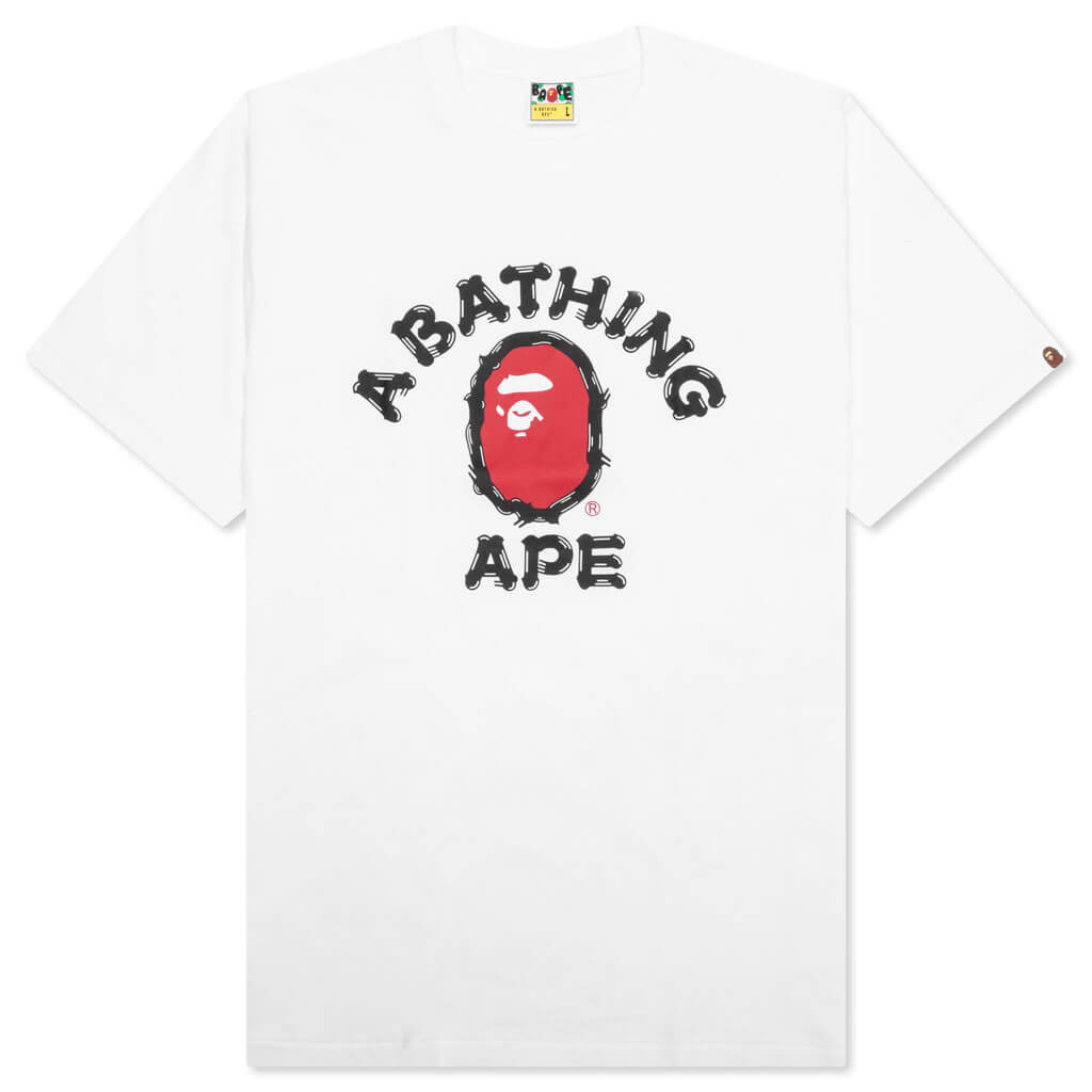 Brush College Tee - White