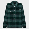 Brushed Plaid Overshirt - Aqua Multi