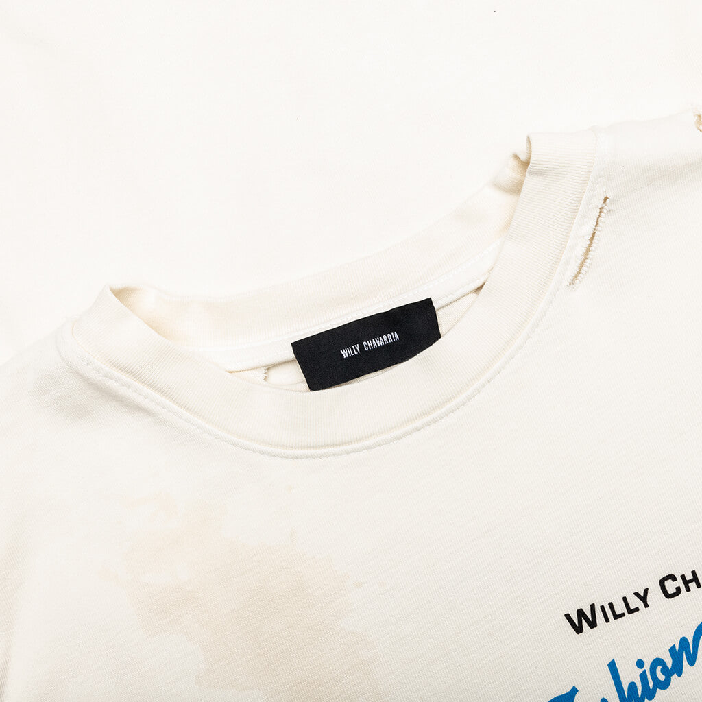 Fashion Services S/S Buffalo Tee - Cream