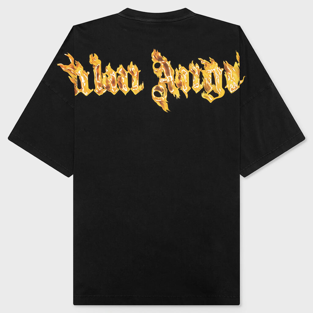 Burning Palm Over Tee - Black/Gold