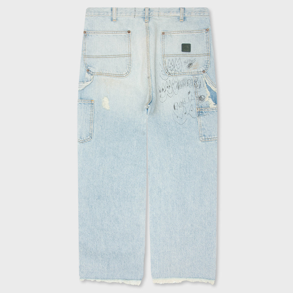 Busted Double Knee Jean - Denim