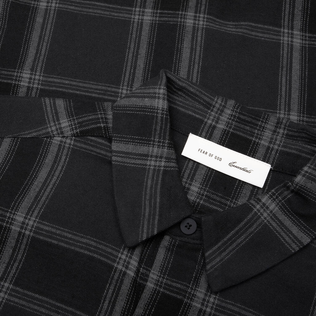 Button Up Shirt - Vintage Black Plaid