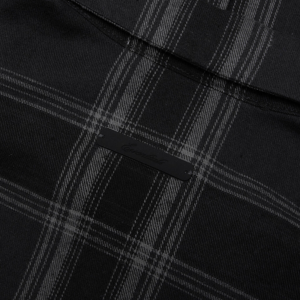Button Up Shirt - Vintage Black Plaid