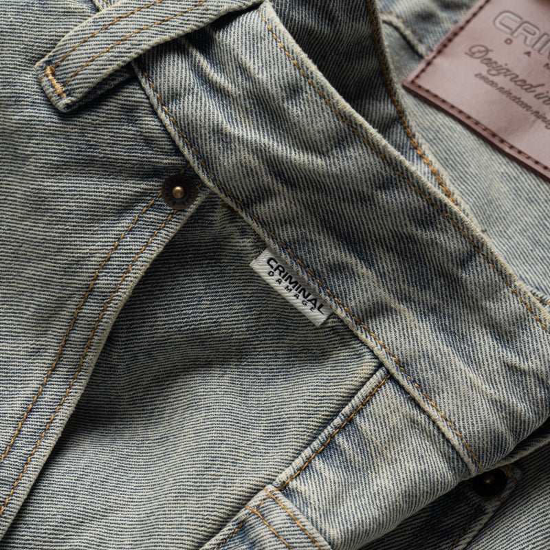 Criminal Damage Franklin Pants - Washed Blue