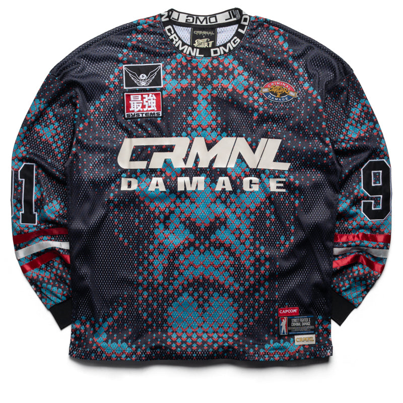 Criminal Damage x Street Fighter M. Bison Mesh Football Jersey - Multi