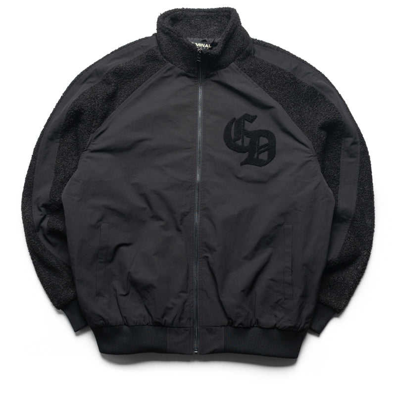 Criminal Damage Micro Sherpa & Nylon Tracksuit Jacket - Black