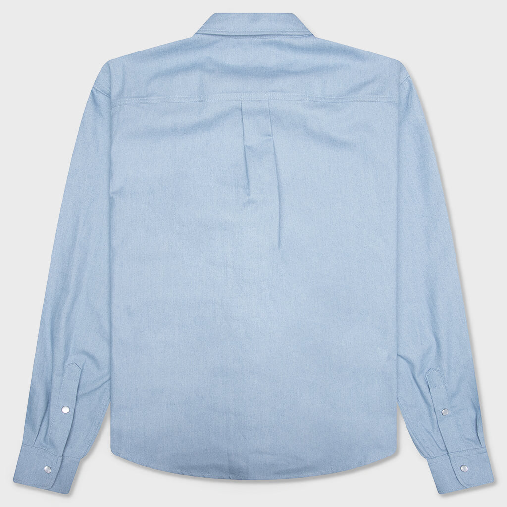 Blue Denim Shirt with Trunakaroo Plaque- Iris Blue