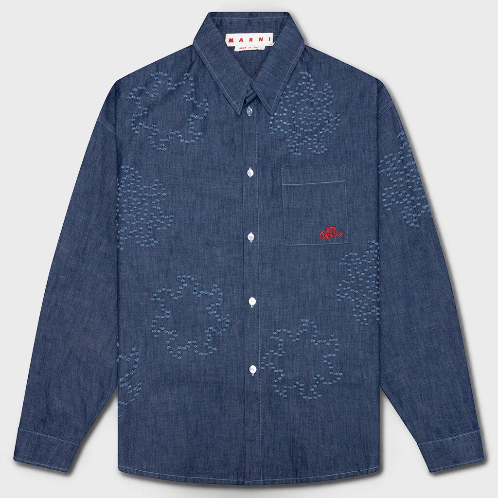 Chambray Oversized Shirt - Orion Blue