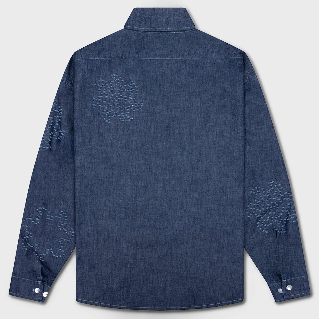 Chambray Oversized Shirt - Orion Blue