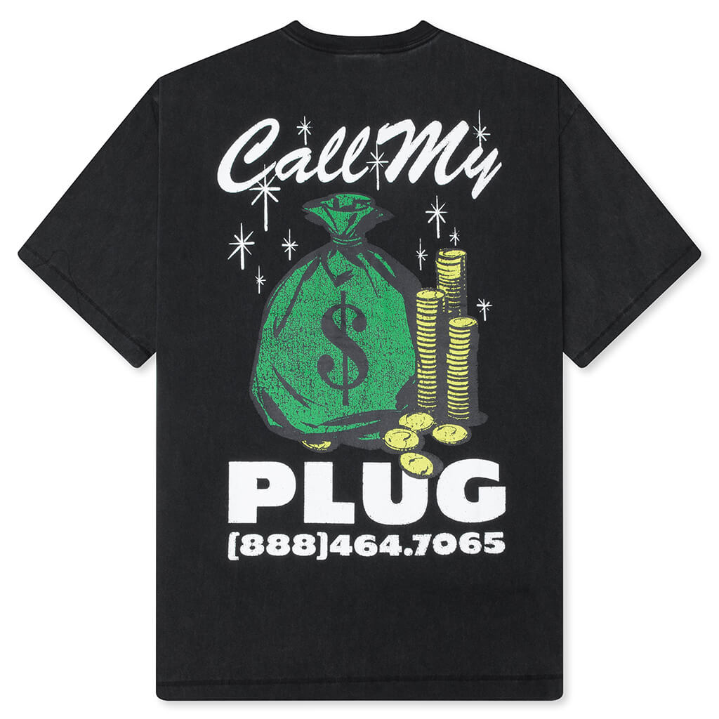Call My Plug T-Shirt - Washed Black