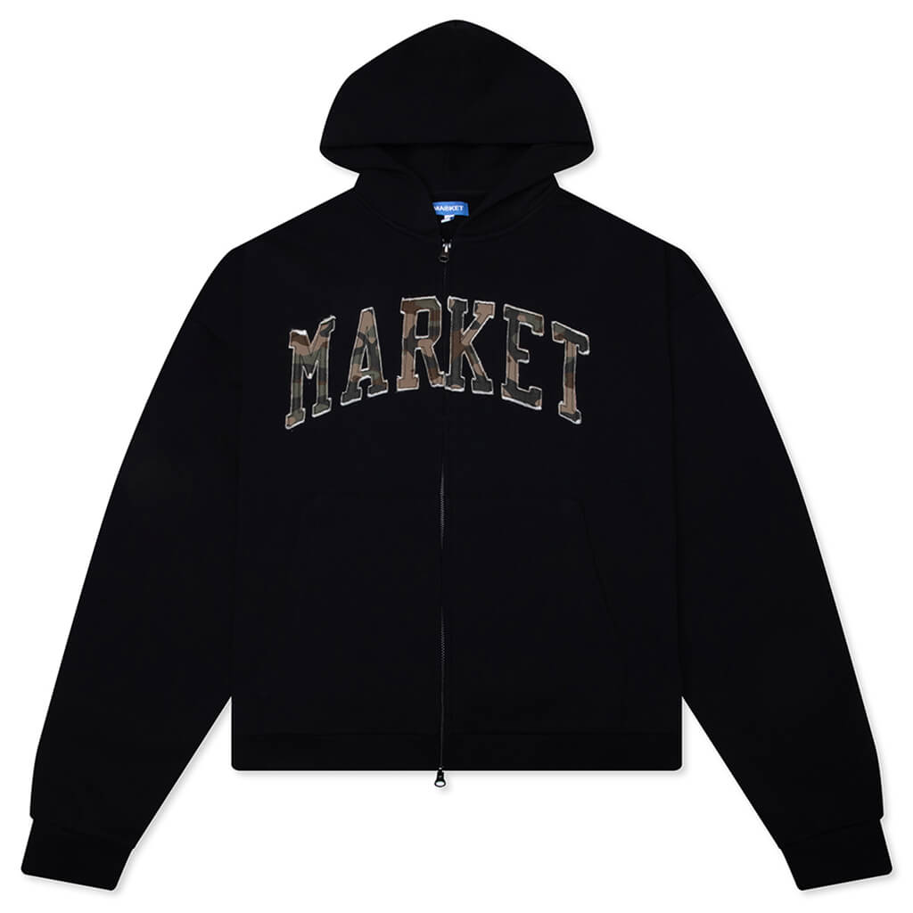 Camo Hoodie - Pirate Black