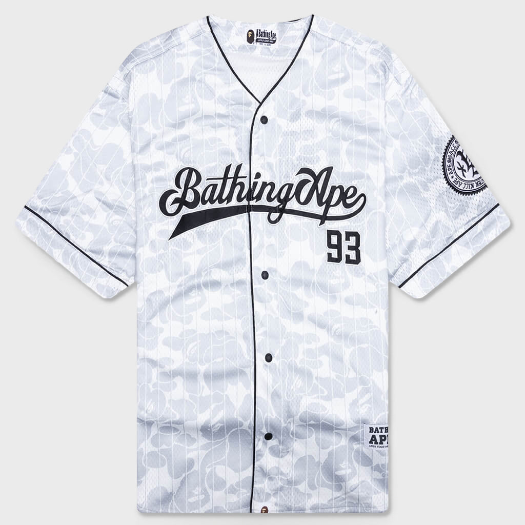 Camo Stripe Baseball Shirt - Gray