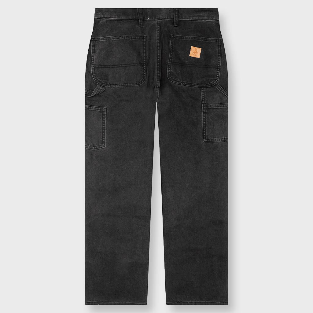 Canvas Double Knee Work Pant - Black