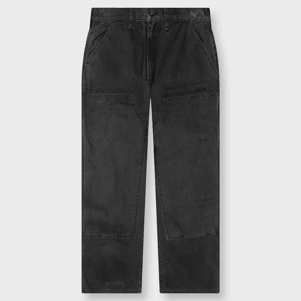 Canvas Double Knee Work Pant - Black